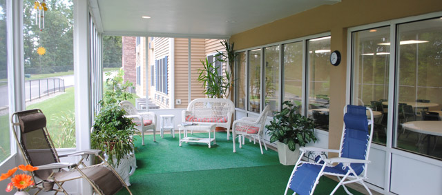 Center Hill Apartments - community room porch